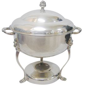 8 QT. ROUND SILVER CHAFING DISH